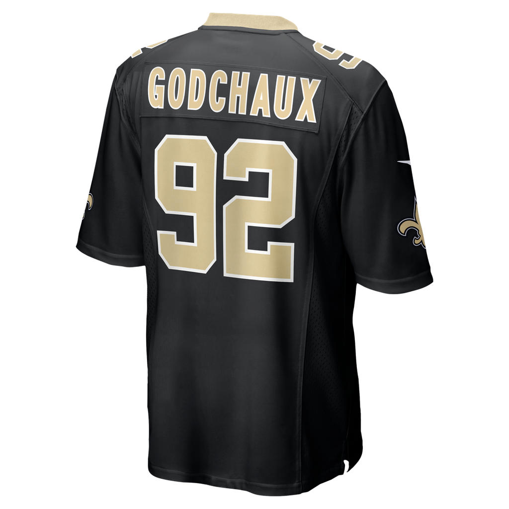 New Orleans Saints Davon Godchaux Nike Black Team Game Jersey