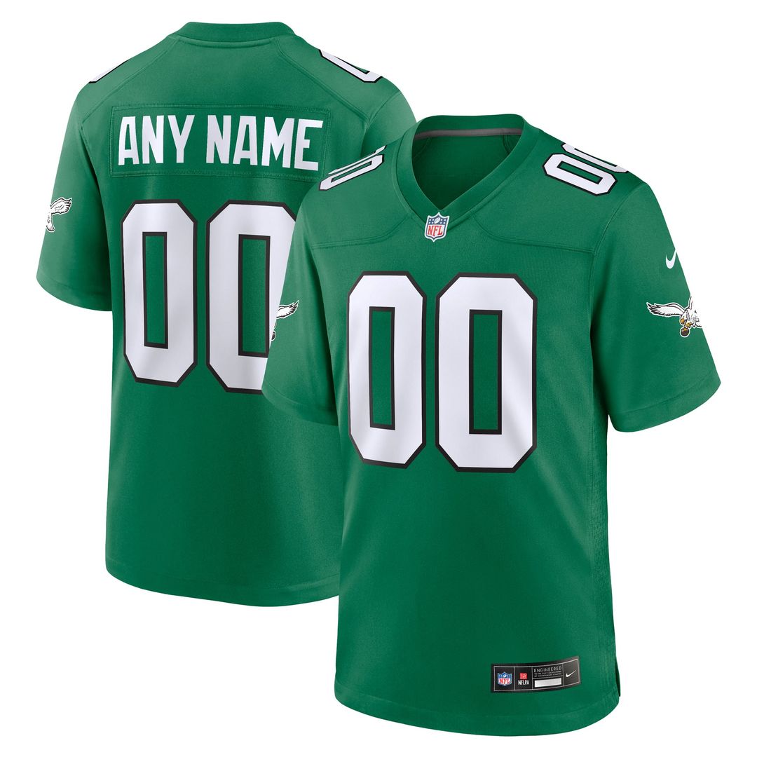 Philadelphia Eagles Nike White White Custom Game Jersey