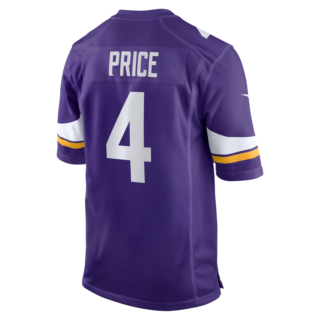 Minnesota Vikings Myles Price Nike Purple Team Game Jersey