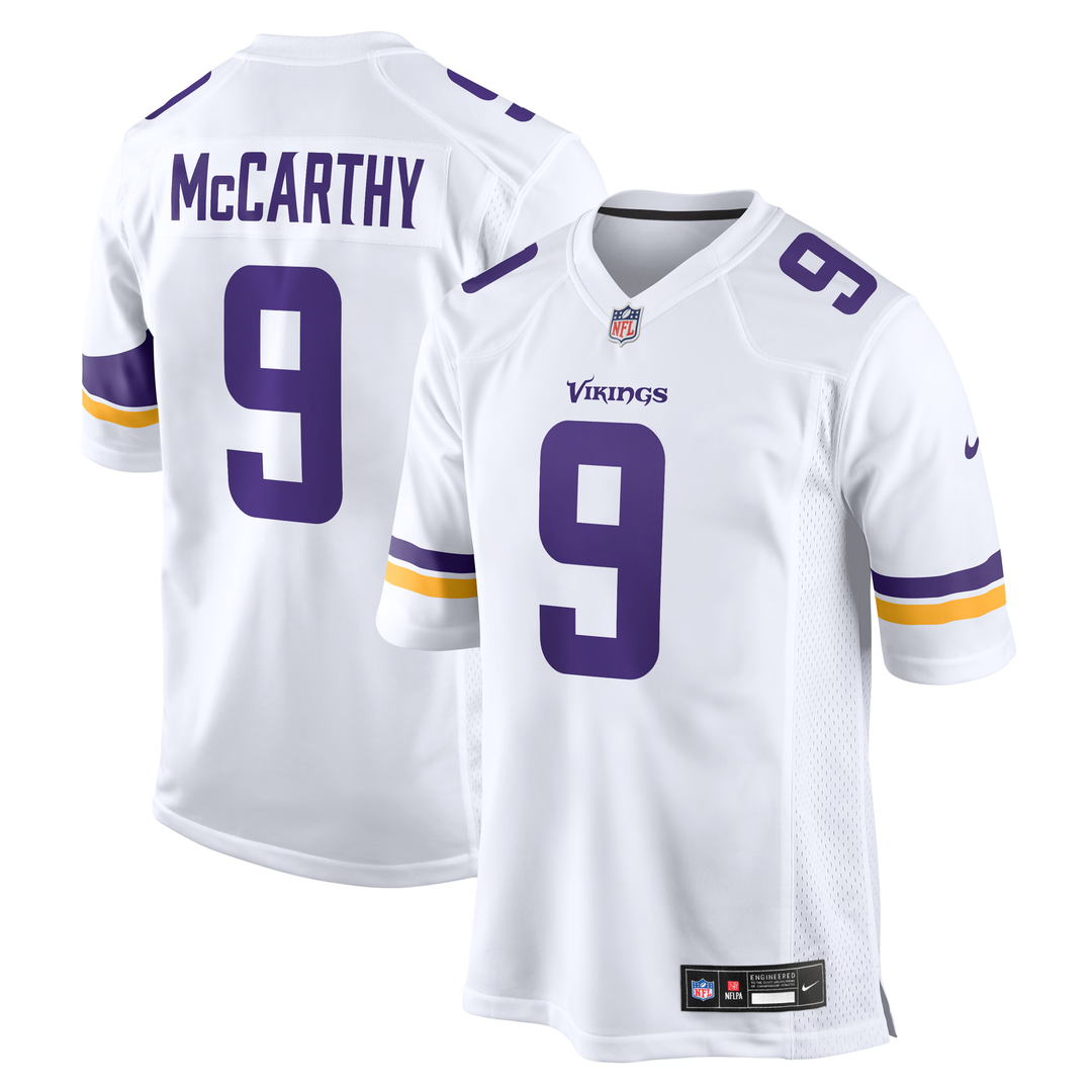 Minnesota Vikings J.J. McCarthy Nike White Game Jersey