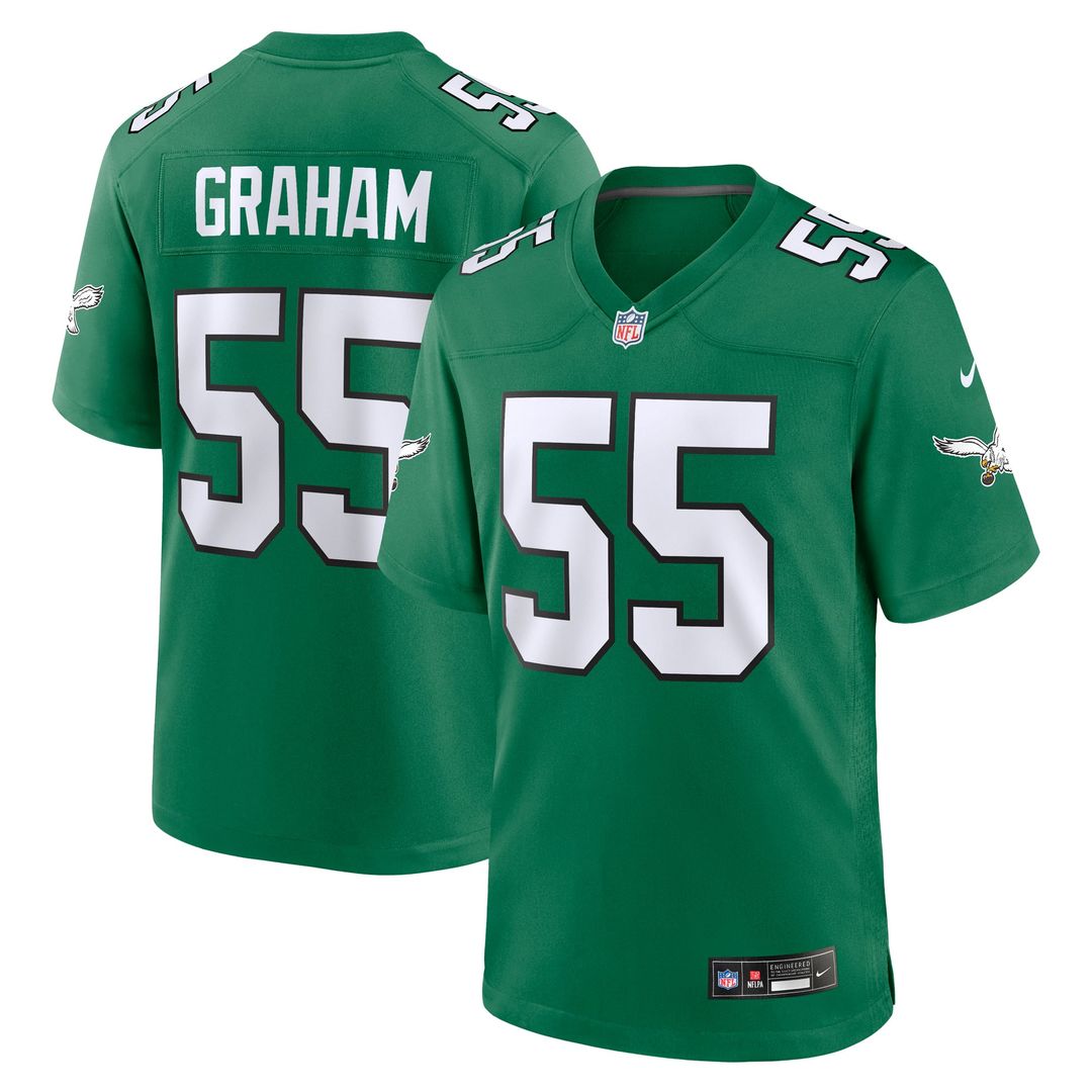 Philadelphia Eagles Brandon Graham Nike Kelly Green Alternate Game Jersey