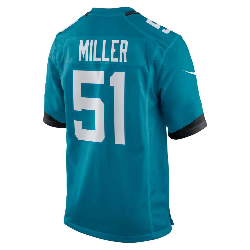 Jacksonville Jaguars Ventrell Miller Nike Teal Game Jersey