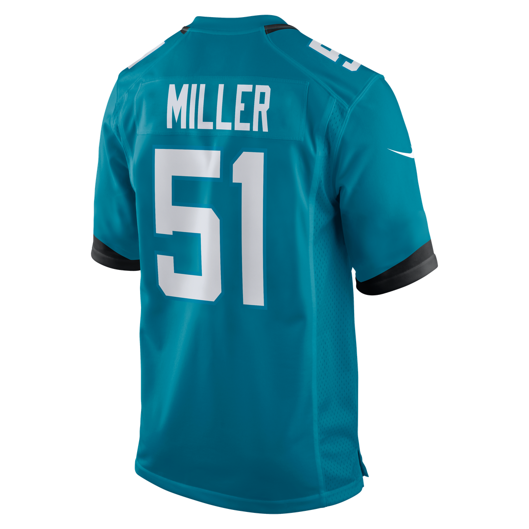 Jacksonville Jaguars Ventrell Miller Nike Teal Game Jersey