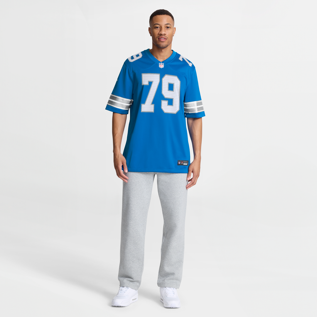 Detroit Lions Larry Borom Nike Blue Team Game Jersey
