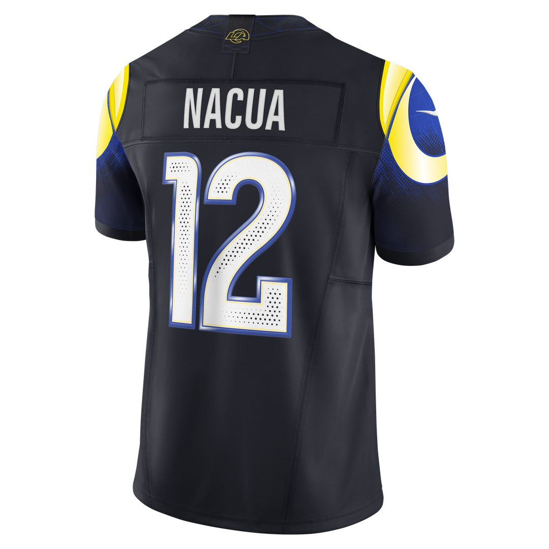 Los Angeles Rams Puka Nacua Nike Dark Blue Rivalries Collection Stitched Limited Jersey