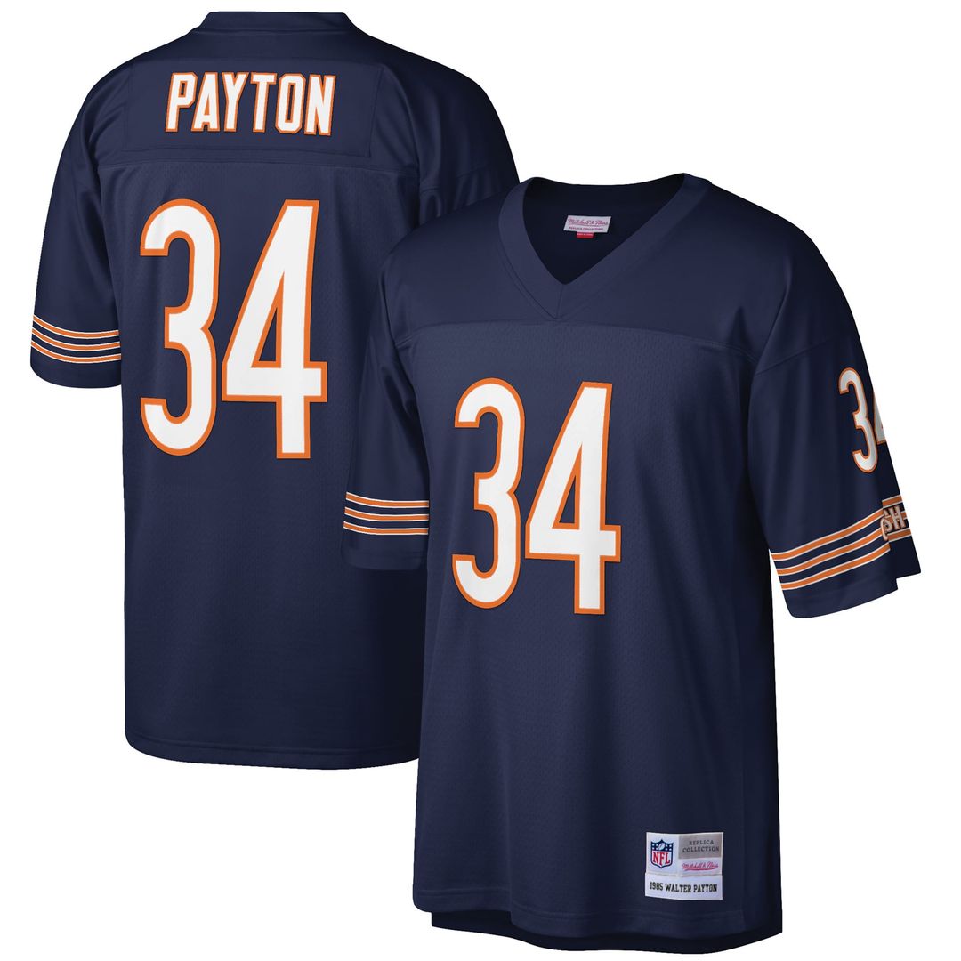 Chicago Bears Walter Payton Mitchell & Ness White Big & Tall 1985 Retired Player Replica Jersey
