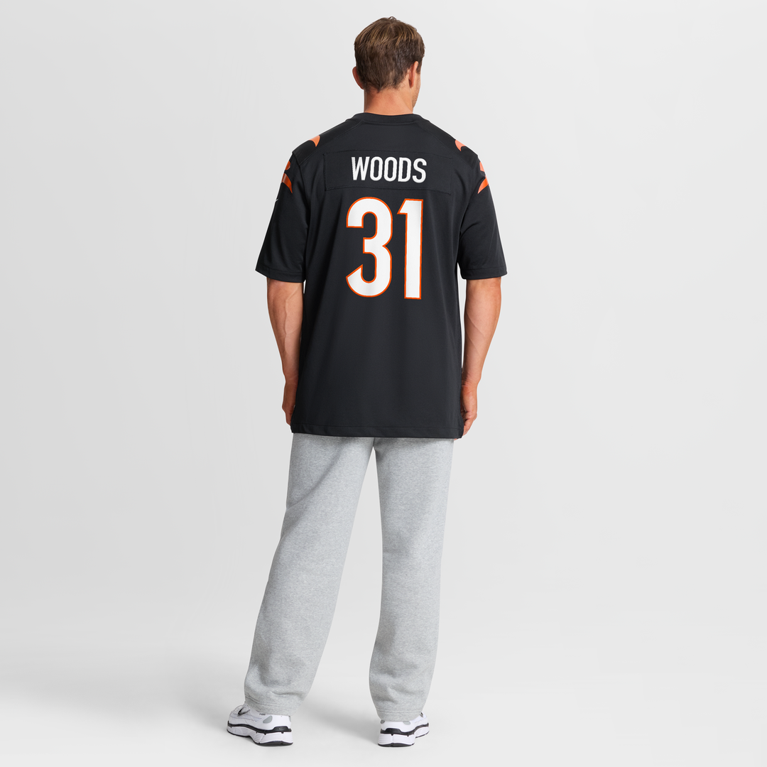 Cincinnati Bengals Ickey Woods Nike Black Retired Player Game Jersey