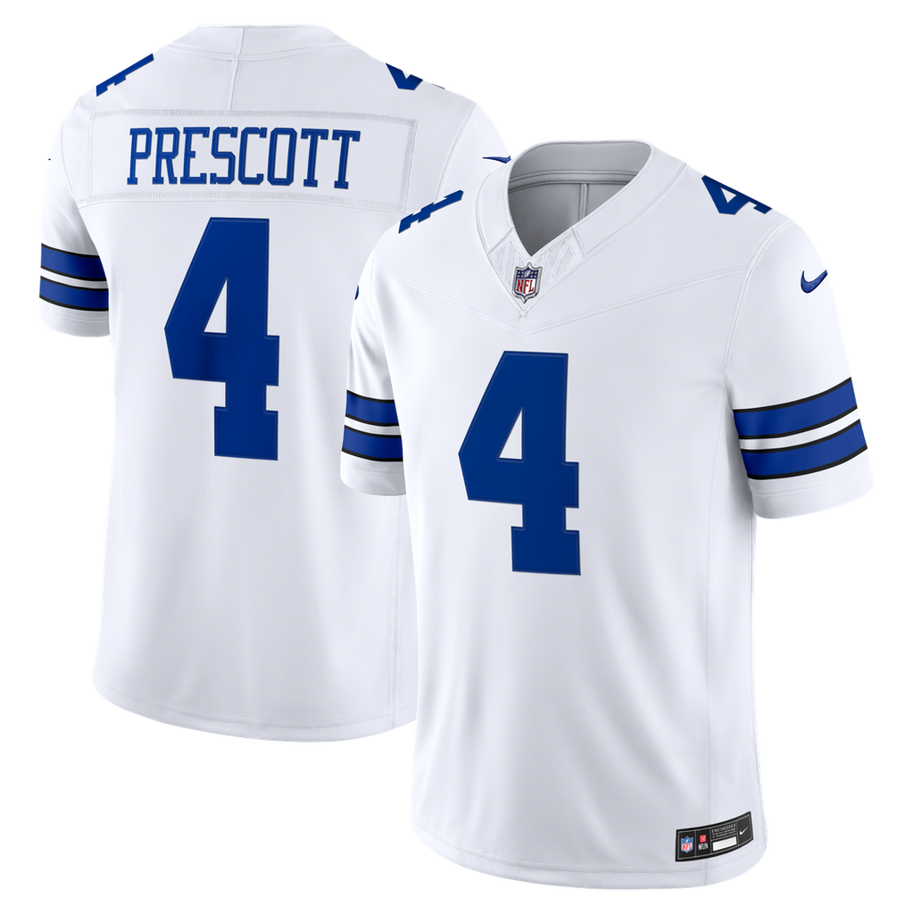 Dallas Cowboys Dak Prescott Nike White Vapor F.U.S.E. Stitched Limited Jersey