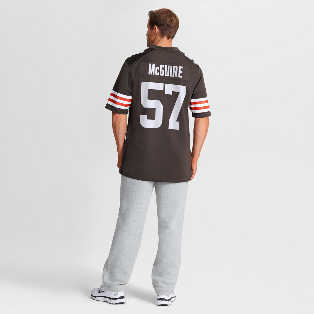 Cleveland Browns Isaiah McGuire Nike Brown Team Game Jersey