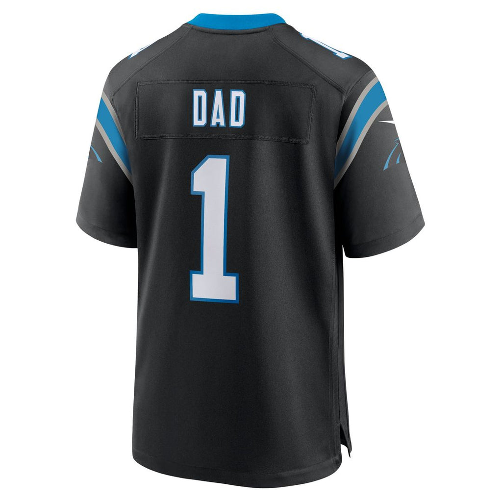 Carolina Panthers Number 1 Dad Nike Black Game Jersey