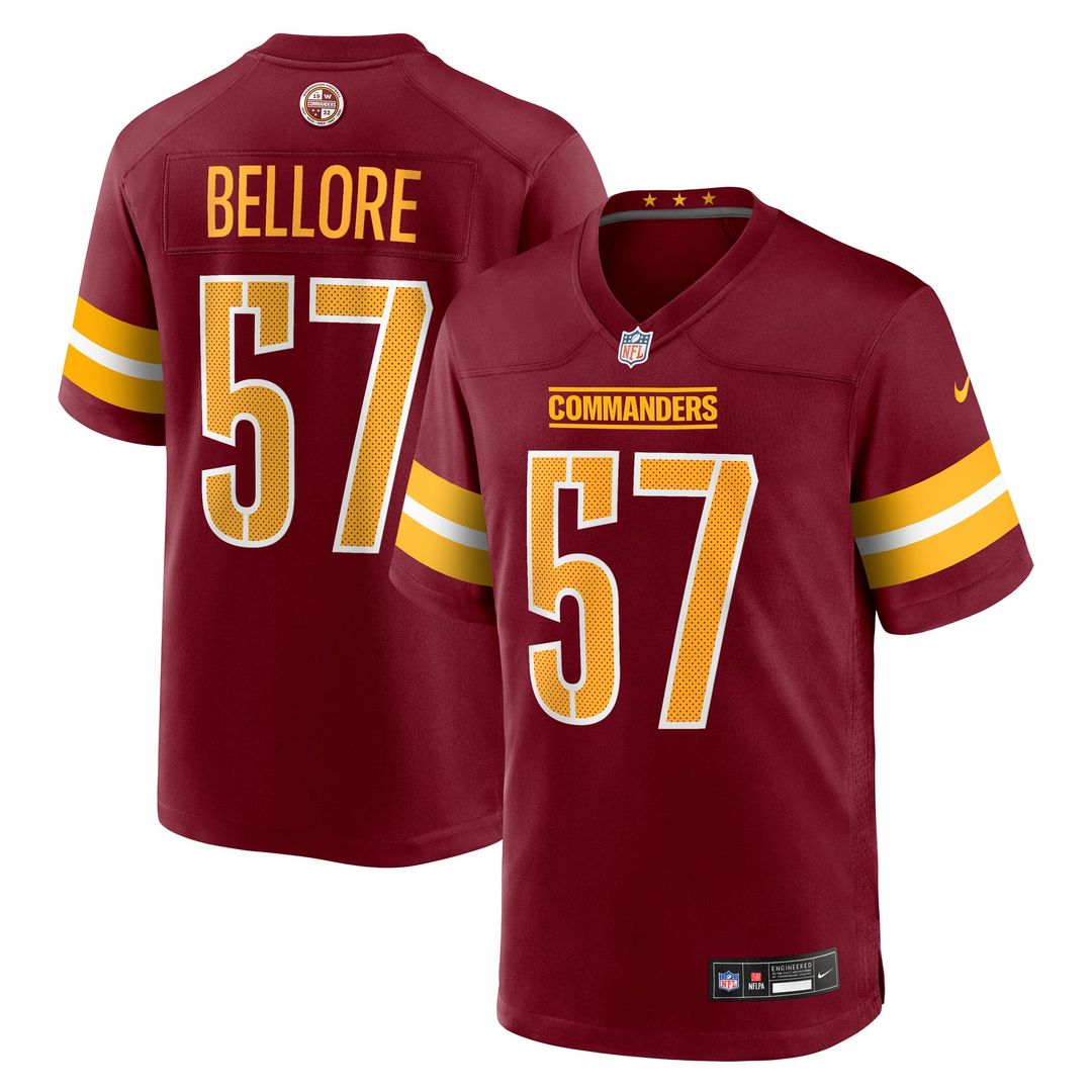 Washington Commanders Nick Bellore Nike Burgundy Team Game Jersey