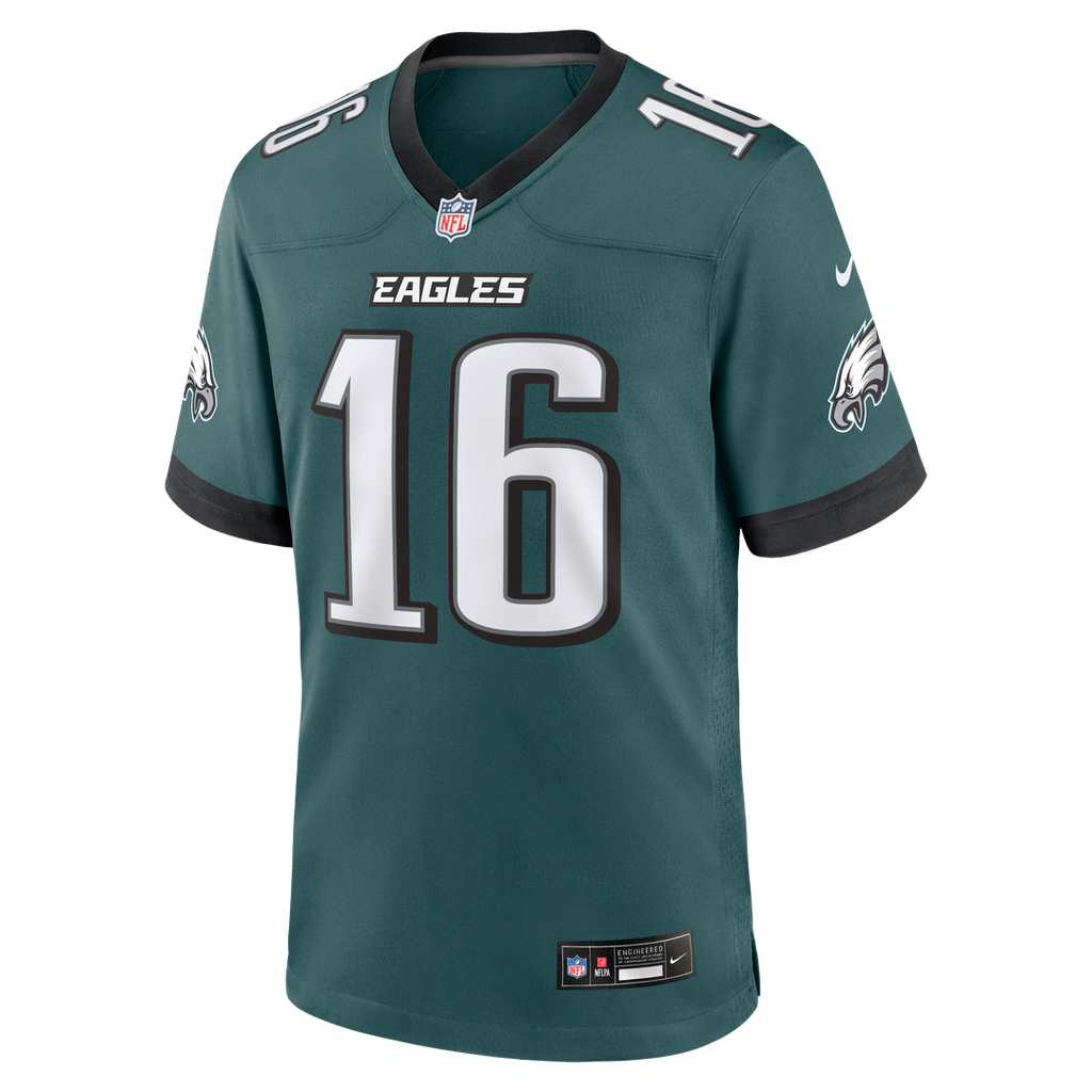 Philadelphia Eagles Tanner McKee Nike Midnight Green Team Game Jersey