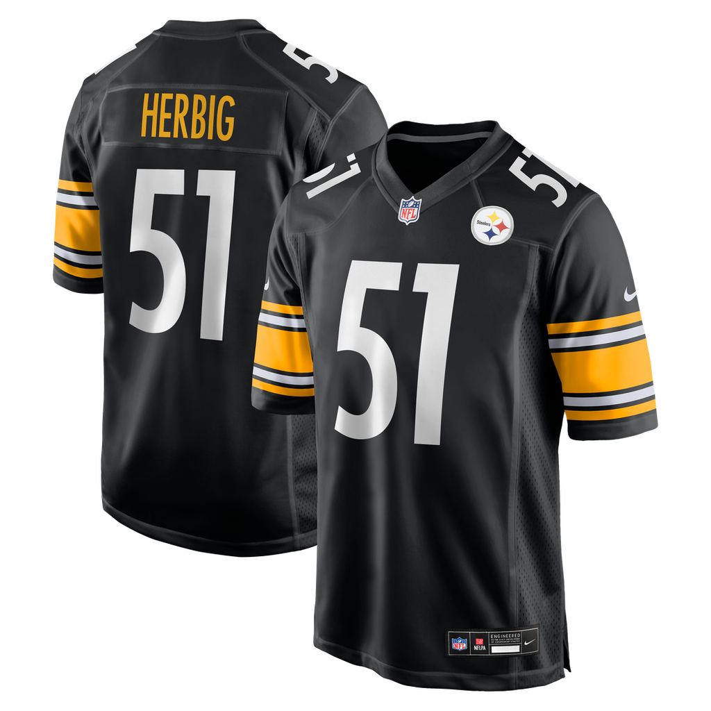 Pittsburgh Steelers Nick Herbig Nike Black Game Jersey