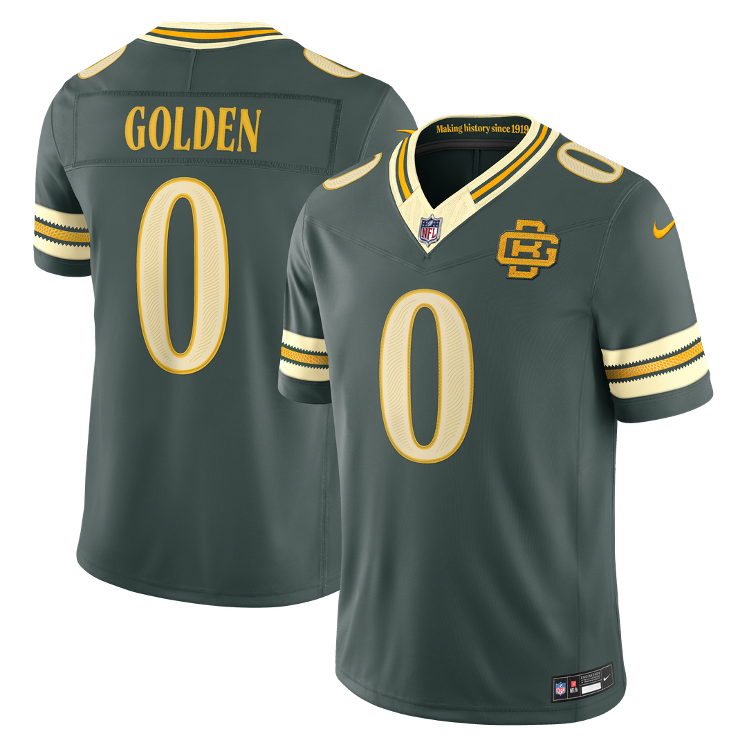 Green Bay Packers Matthew Golden Nike Green 2026 Rivalries Collection Stitched Limited Jersey