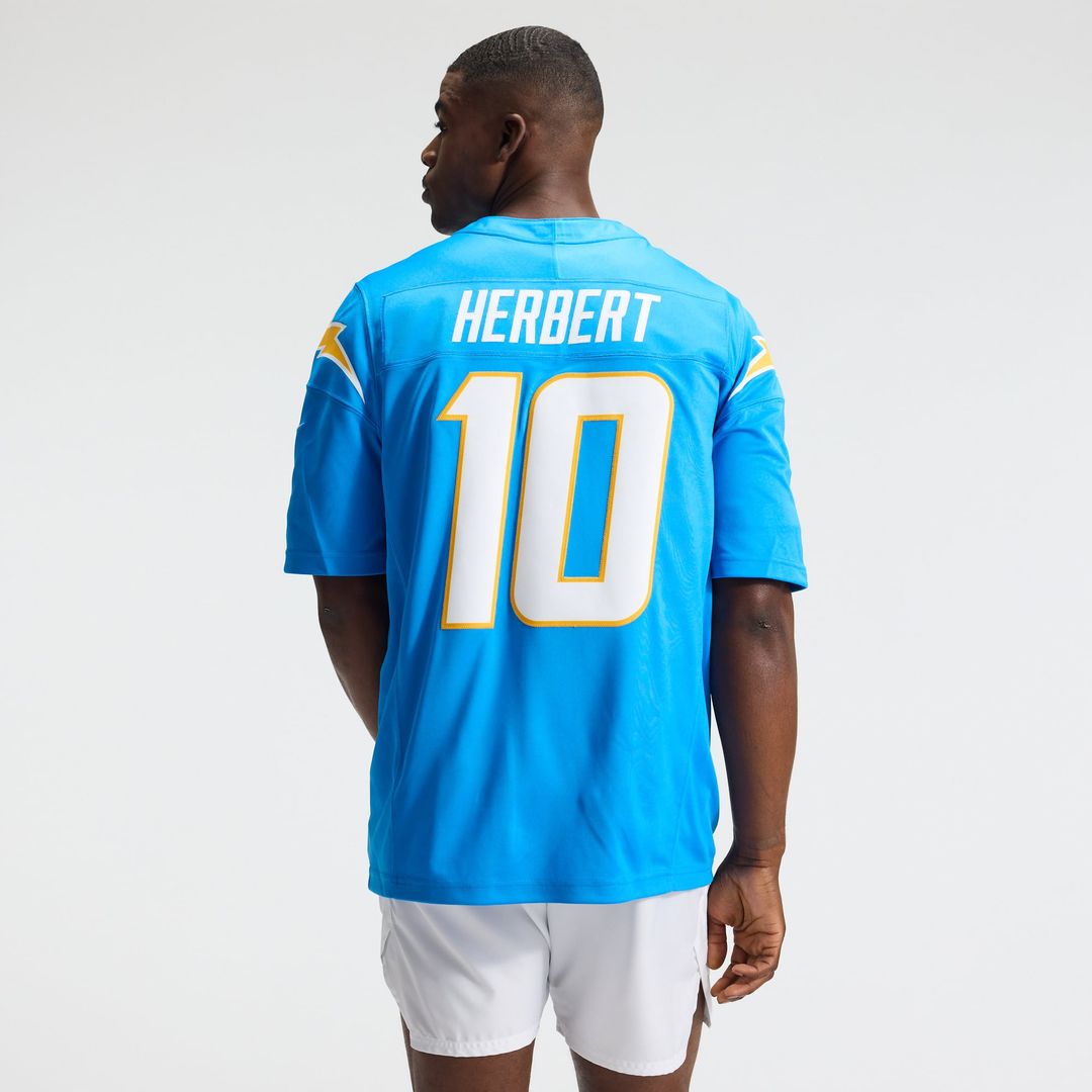 Los Angeles Chargers Justin Herbert Nike Navy Alternate Super Chargers Vapor F.U.S.E. Stitched Limited Jersey