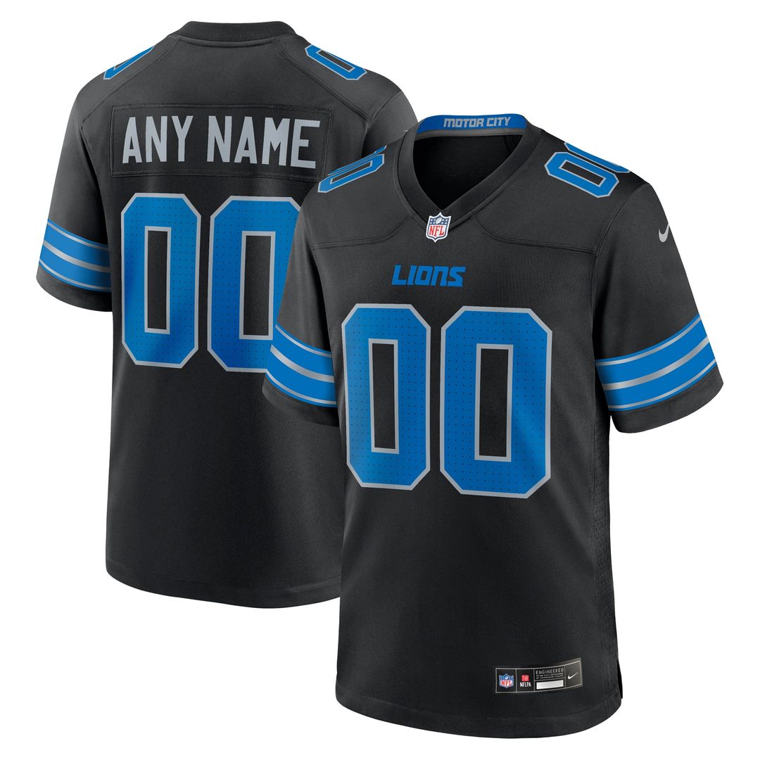 Detroit Lions Nike Blue Custom Game Jersey