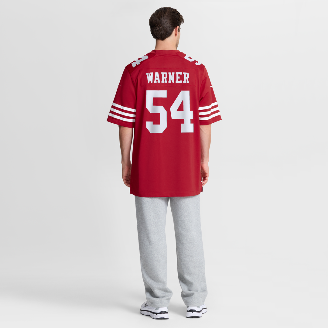 San Francisco 49ers Fred Warner Nike White 80th Anniversary Game Jersey