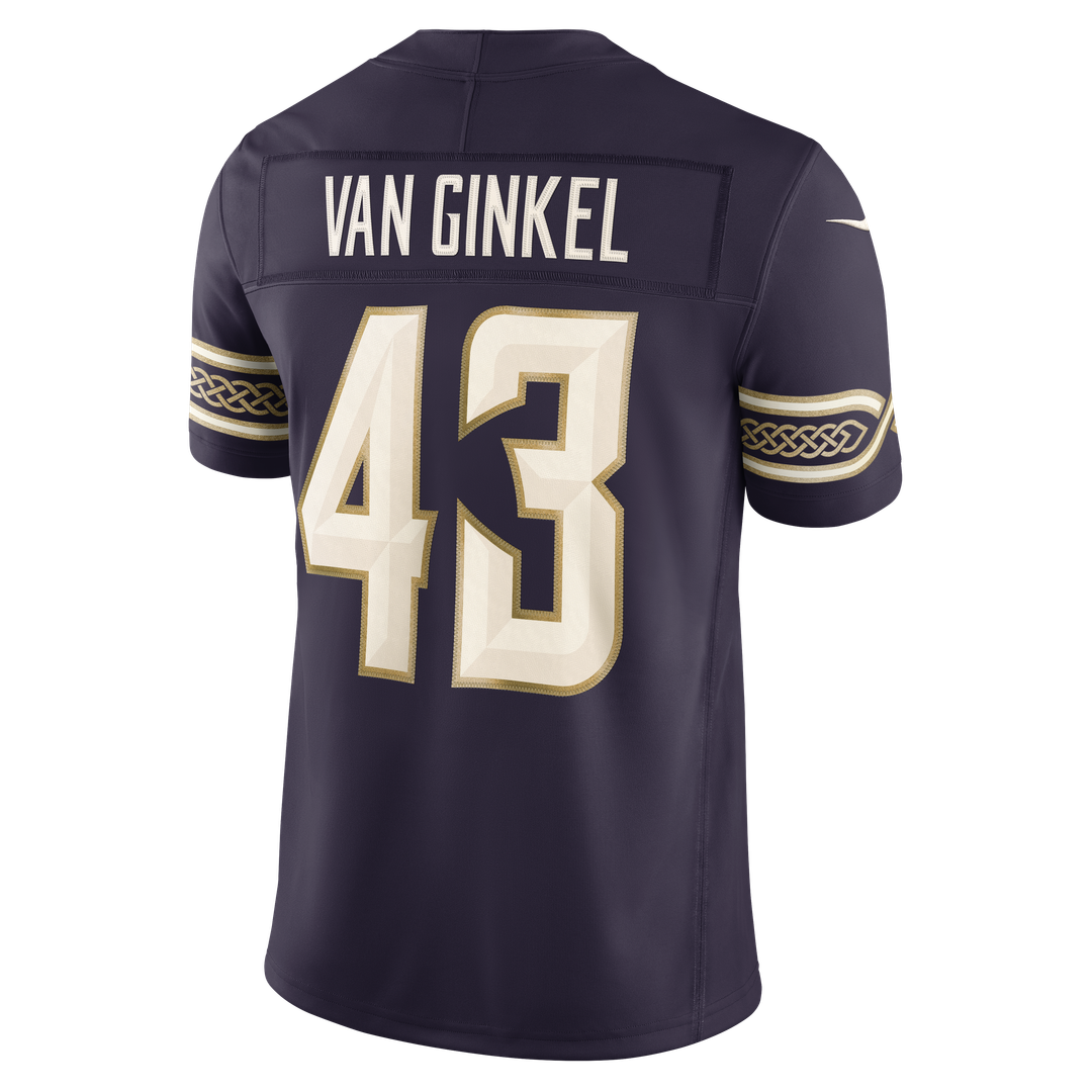 Minnesota Vikings Andrew Van Ginkel Nike Purple 2026 Rivalries Collection Stitched Limited Jersey