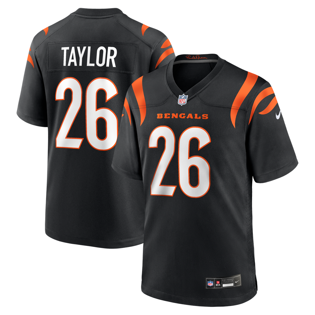 Cincinnati Bengals Ja'Sir Taylor Nike Black Team Game Jersey