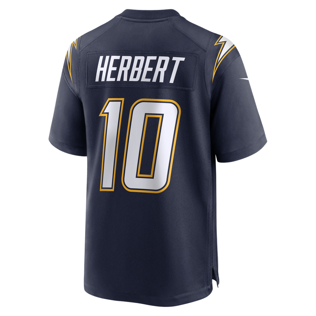 Los Angeles Chargers Justin Herbert Nike Gold Alternate Charger Power Game Player Jersey