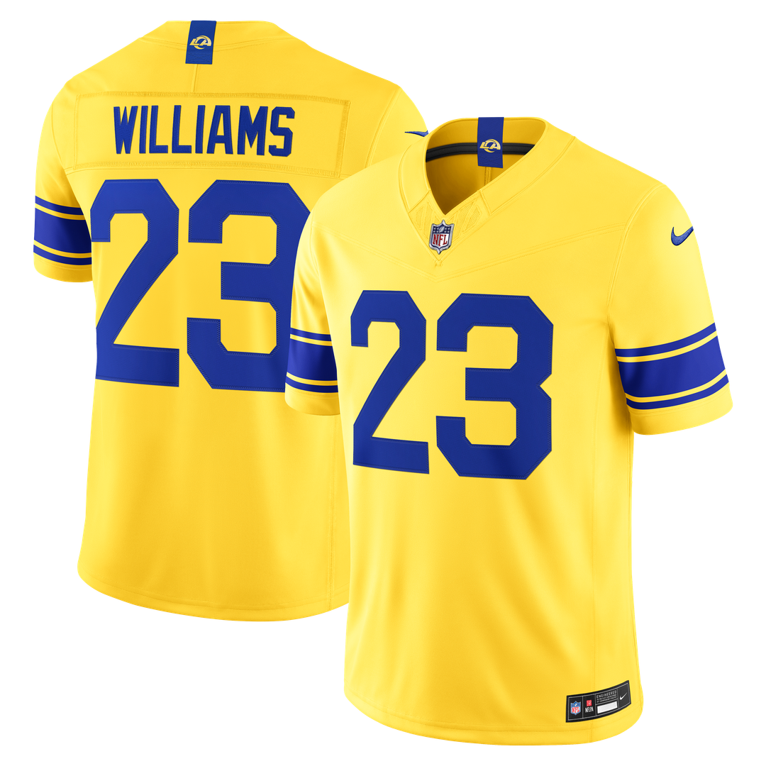 Los Angeles Rams Kyren Williams Nike White Vapor F.U.S.E. Stitched Limited Jersey