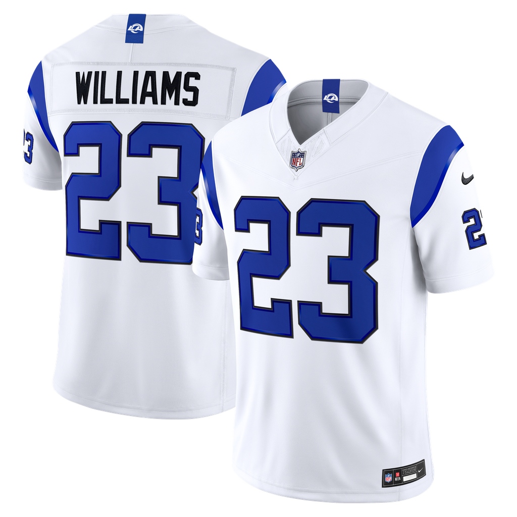 Los Angeles Rams Kyren Williams Nike Fearsome White Vapor F.U.S.E. Stitched Limited Jersey