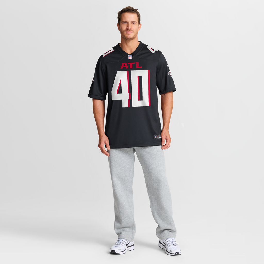 Atlanta Falcons JD Bertrand Nike Black Team Game Jersey