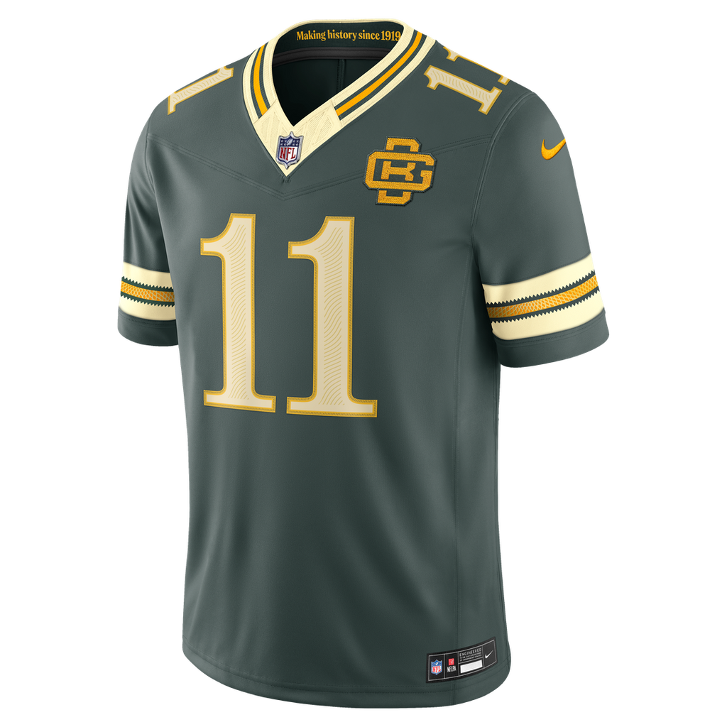 Green Bay Packers Jayden Reed Nike Green 2026 Rivalries Collection Stitched Limited Jersey