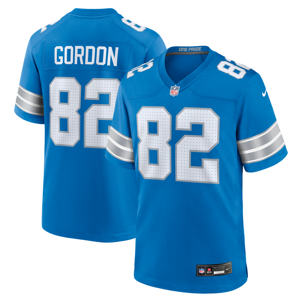 Detroit Lions Thomas Gordon Nike Blue Team Game Jersey