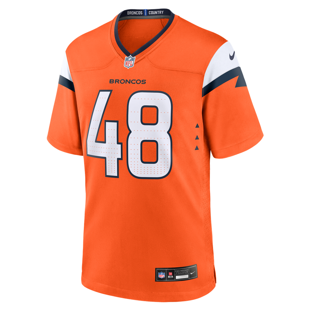 Denver Broncos Mitchell Fraboni Nike Orange Team Game Jersey