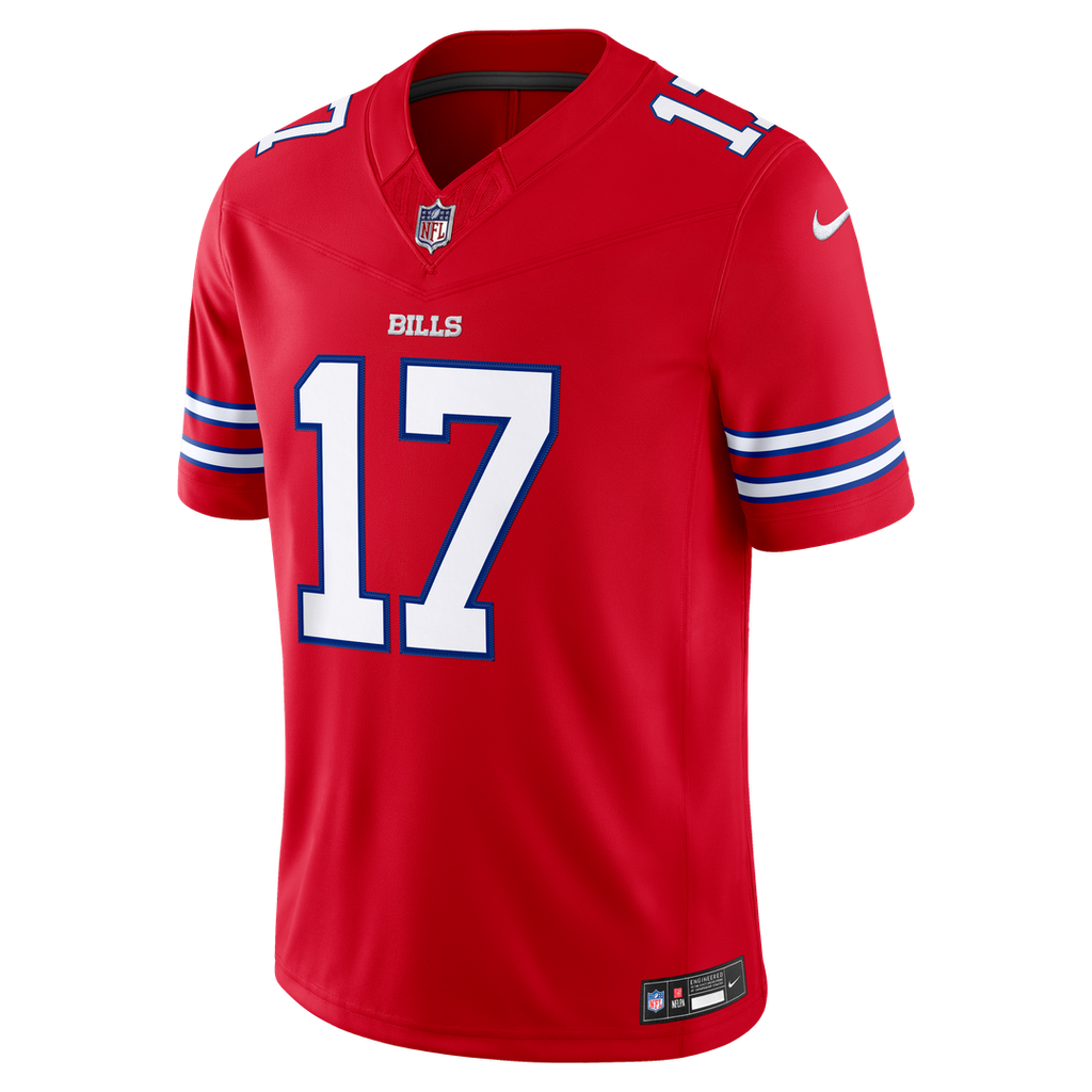Buffalo Bills Josh Allen Nike Red Alternate Vapor F.U.S.E. Stitched Limited Jersey
