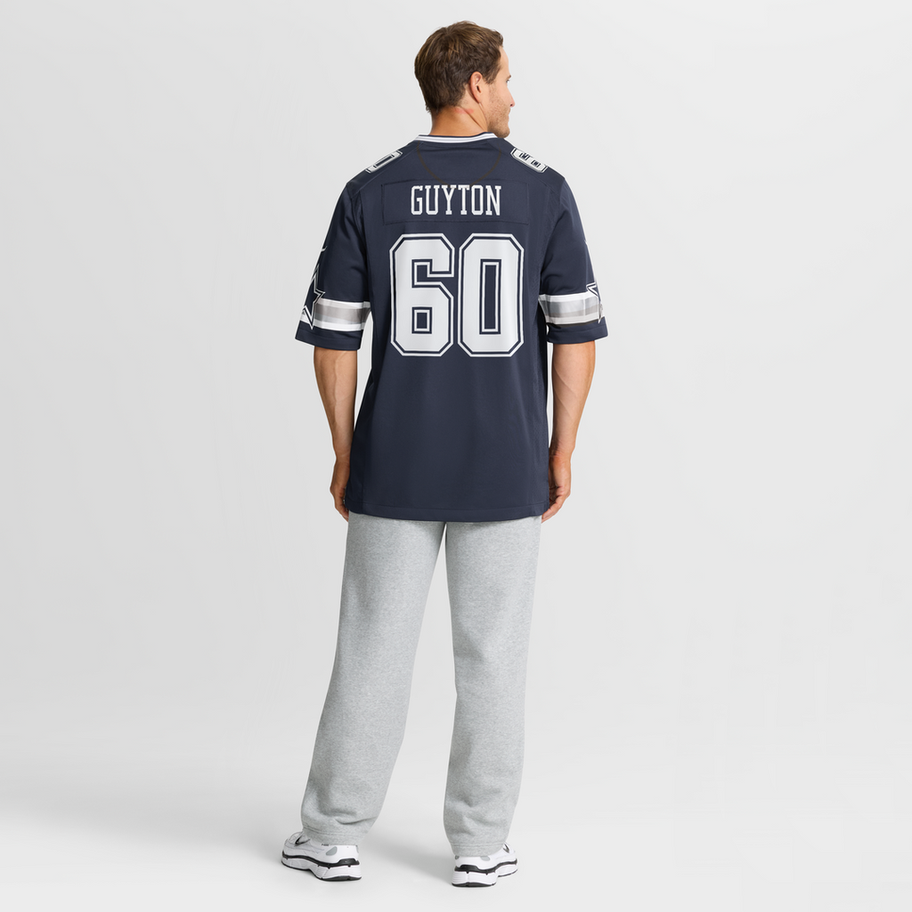 Dallas Cowboys Tyler Guyton Nike Navy Player Game Jersey