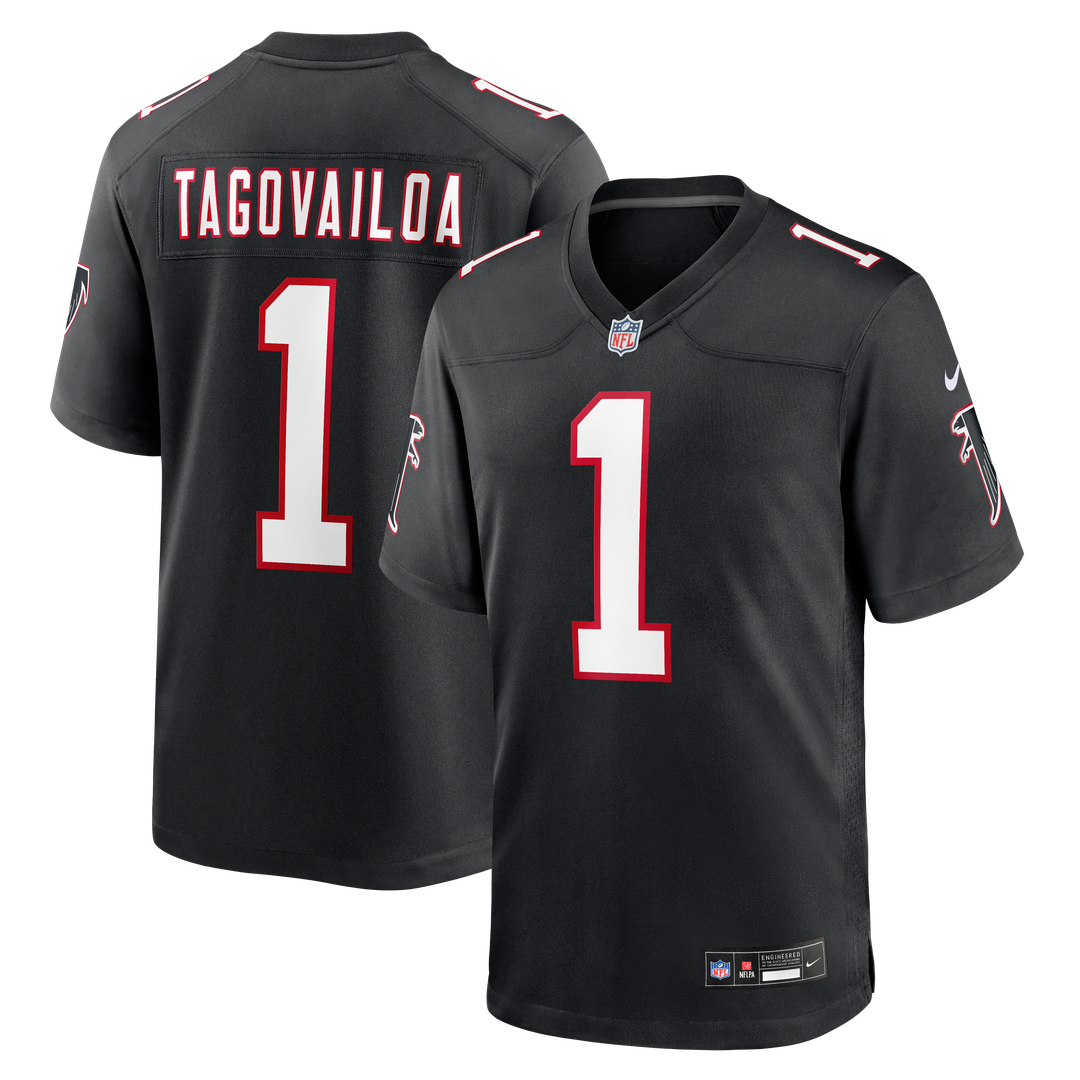 Atlanta Falcons Tua Tagovailoa Nike Black Alternate Game Jersey