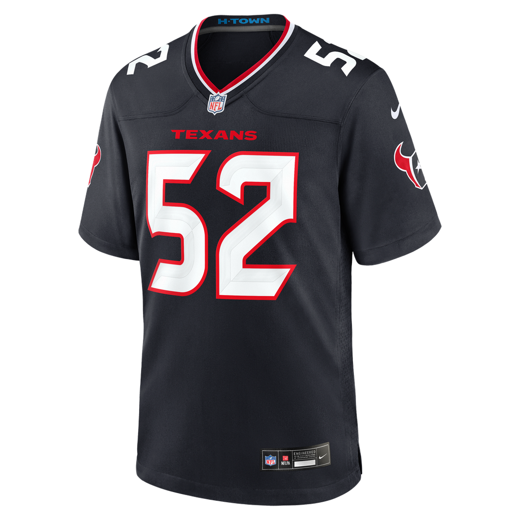 Houston Texans Xavier Thomas Nike Navy Team Game Jersey