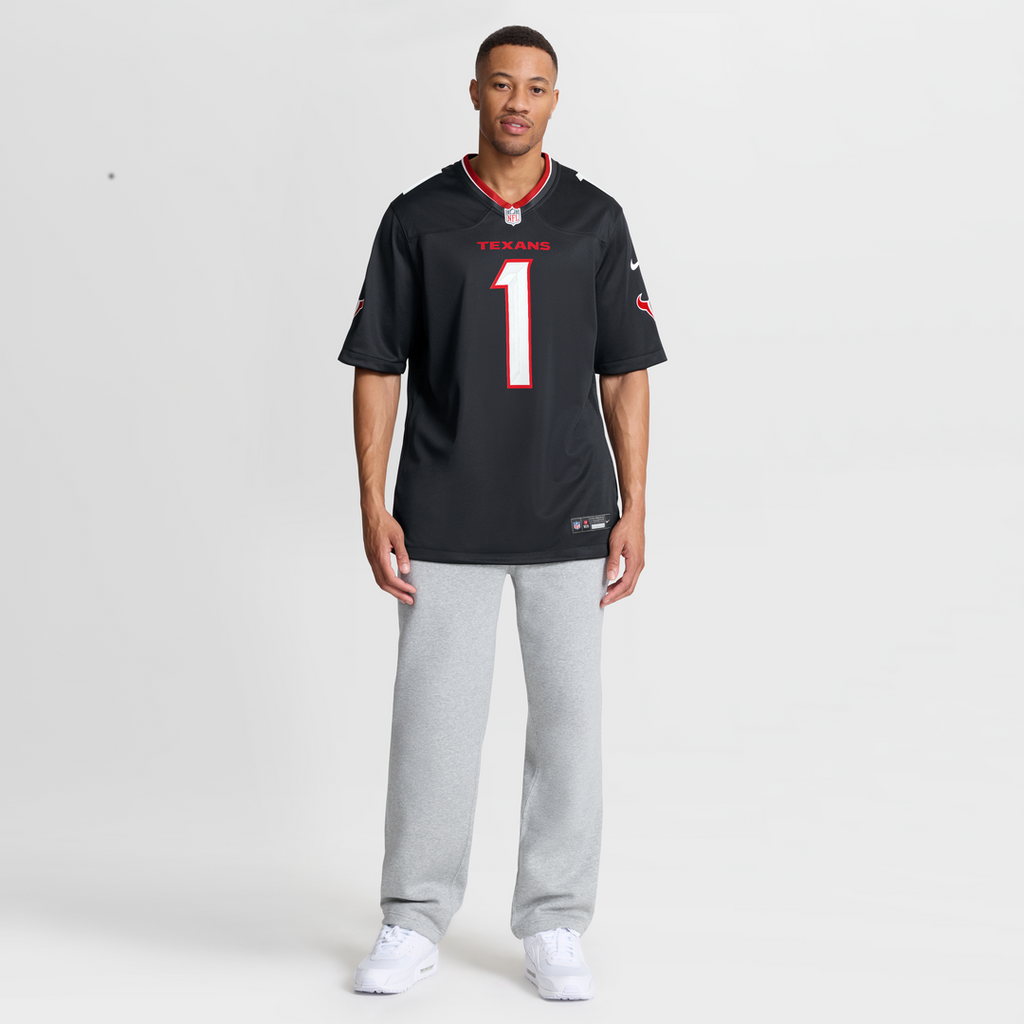 Houston Texans Number 1 Groom Nike Navy Game Jersey