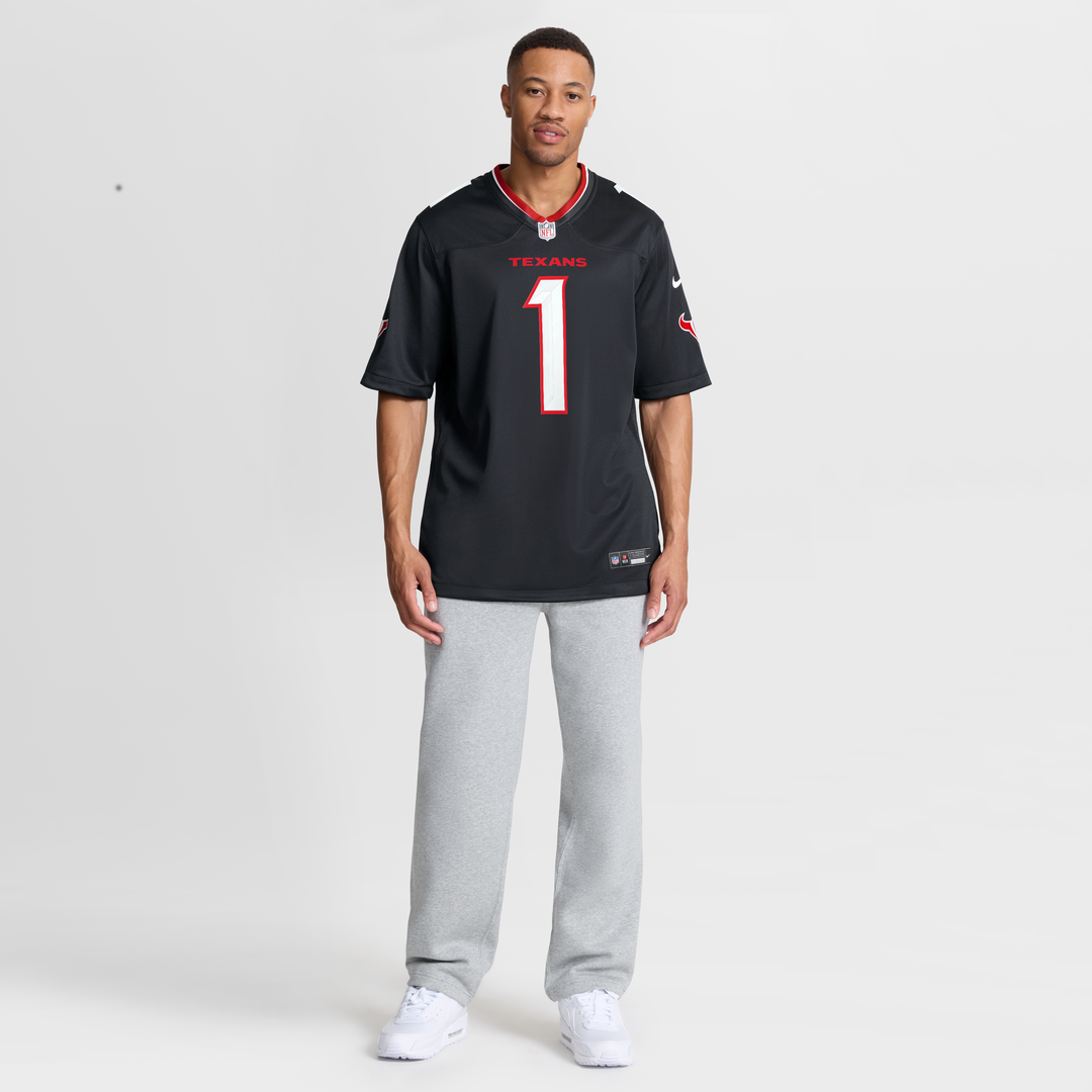Houston Texans Number 1 Groom Nike Navy Game Jersey