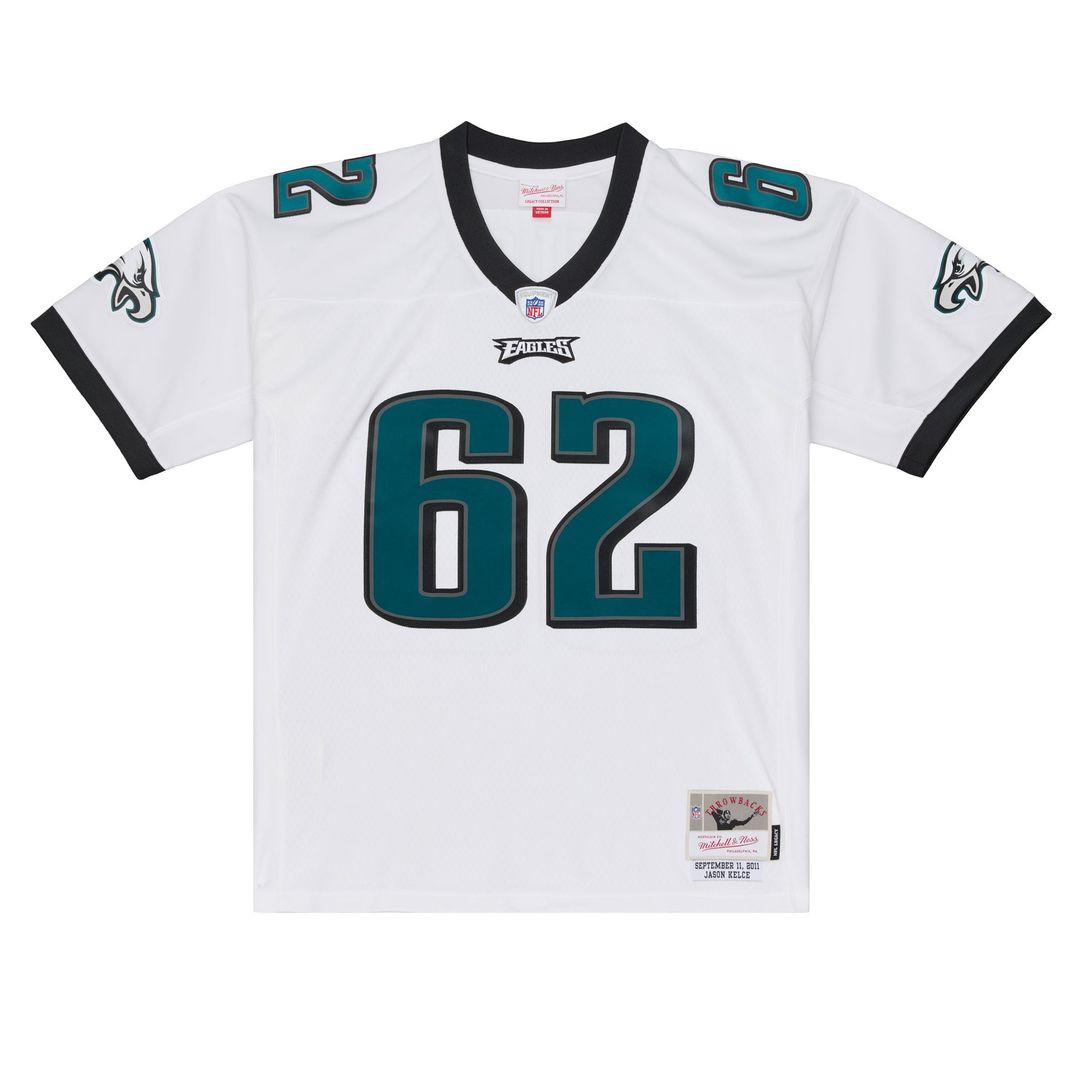 Philadelphia Eagles Jason Kelce Mitchell & Ness White 2011 Legacy Replica Player Jersey