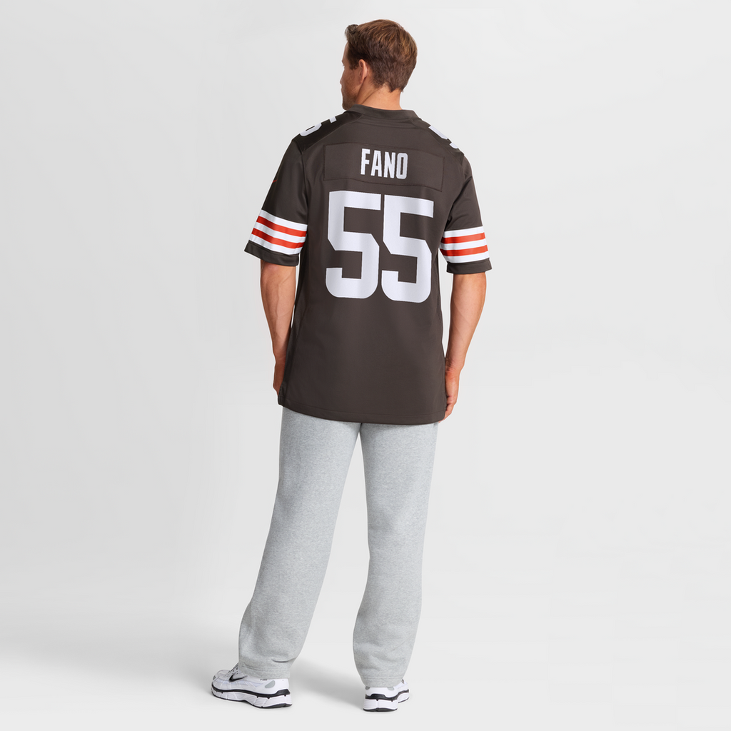 Cleveland Browns Spencer Fano Nike Brown Team Game Jersey