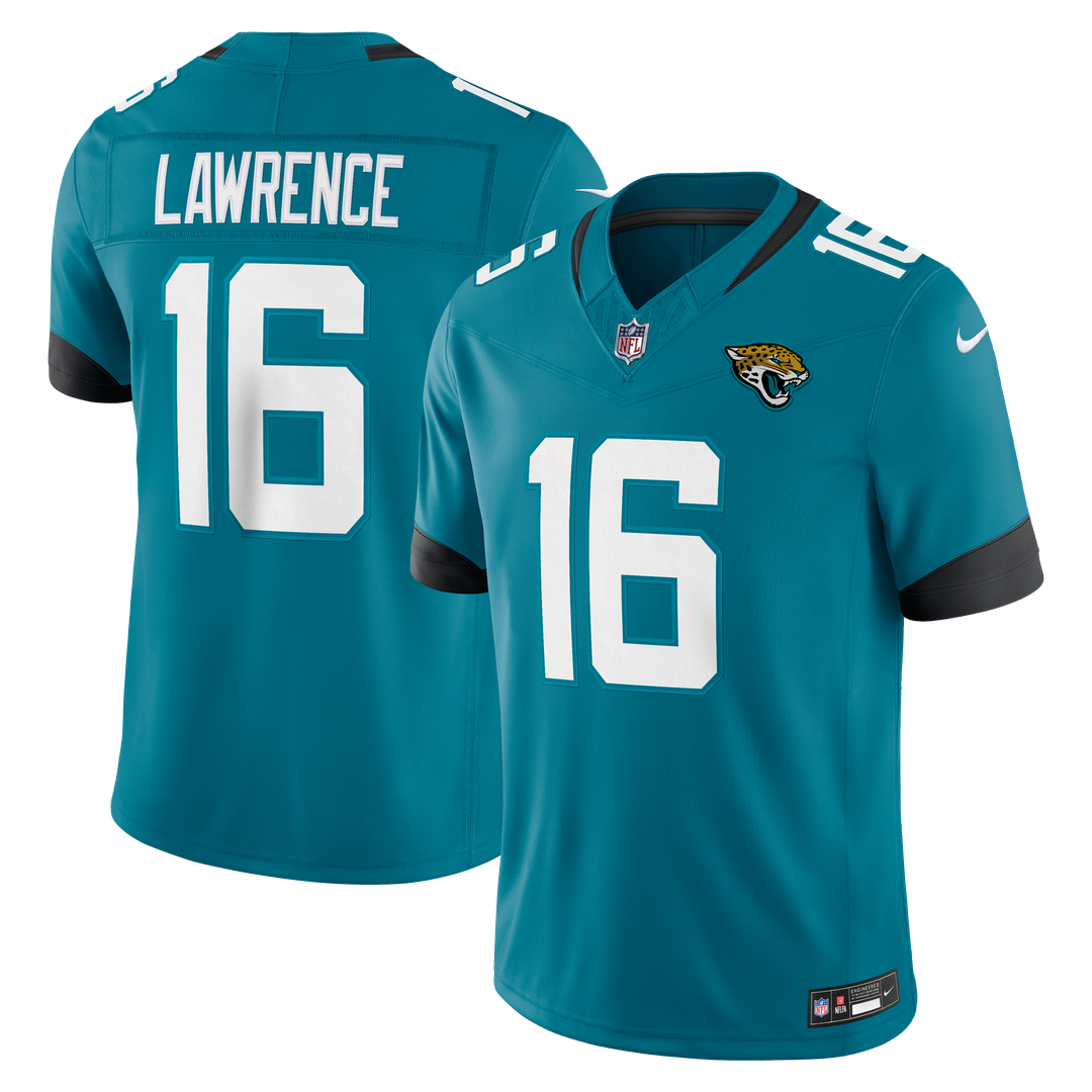Jacksonville Jaguars Trevor Lawrence Nike Teal Team Vapor F.U.S.E. Stitched Limited Jersey