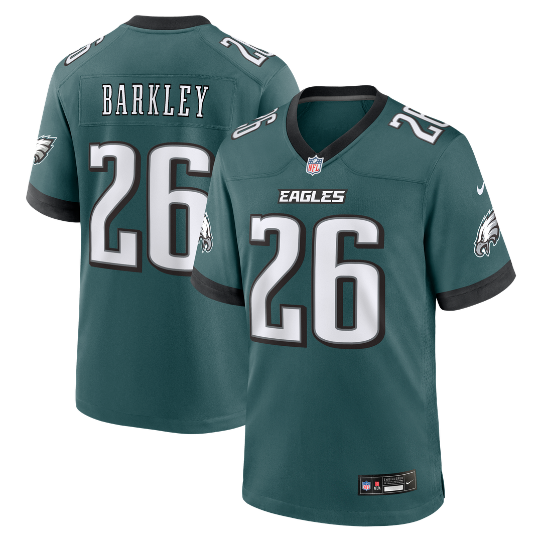 Philadelphia Eagles Saquon Barkley Nike White Game Jersey