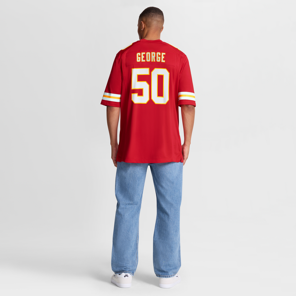 Kansas City Chiefs Brandon George Nike Red Team Game Jersey