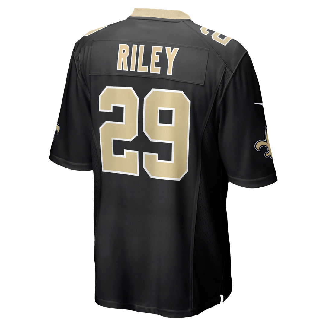 New Orleans Saints Quincy Riley Nike Black Team Game Jersey