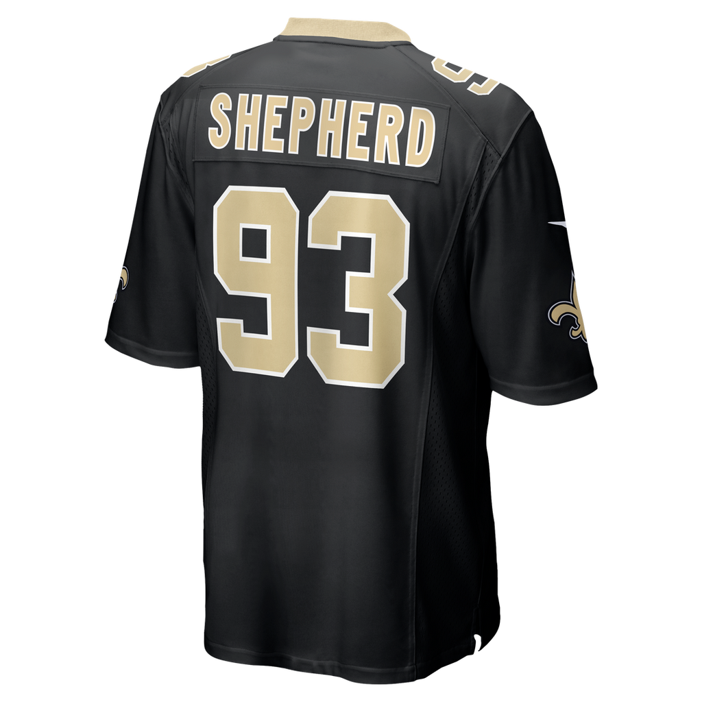 New Orleans Saints Nathan Shepherd Nike Black Game Jersey