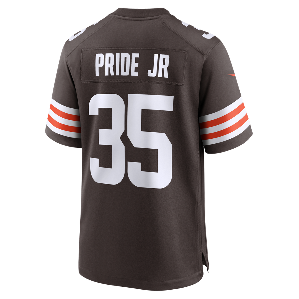Cleveland Browns Toriano Pride Jr. Nike Brown Team Game Jersey