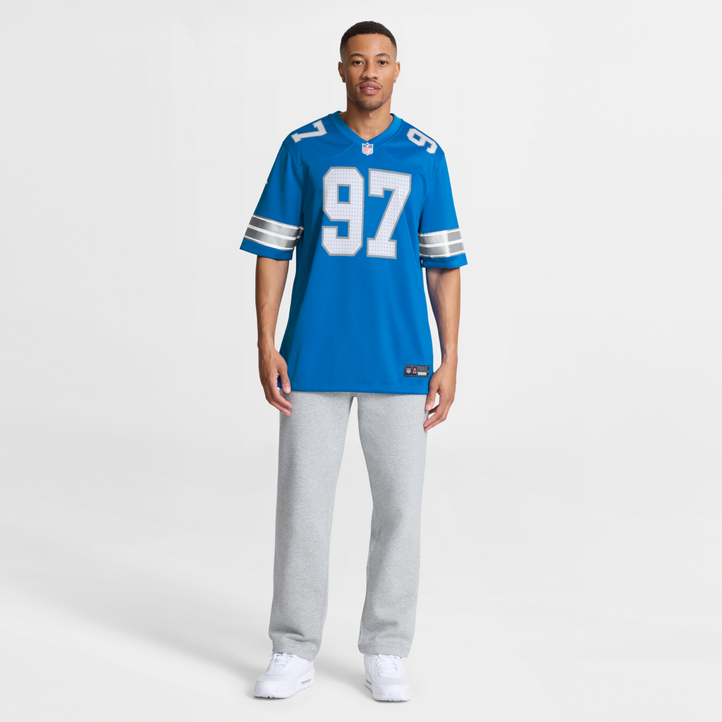 Detroit Lions Aidan Hutchinson Nike Blue Game Jersey