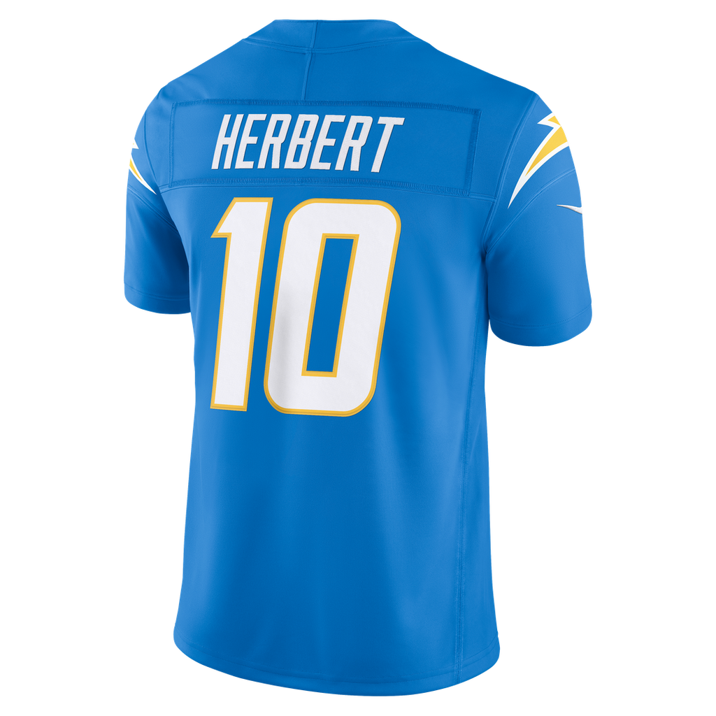 Los Angeles Chargers Justin Herbert Nike Navy Alternate Super Chargers Vapor F.U.S.E. Stitched Limited Jersey