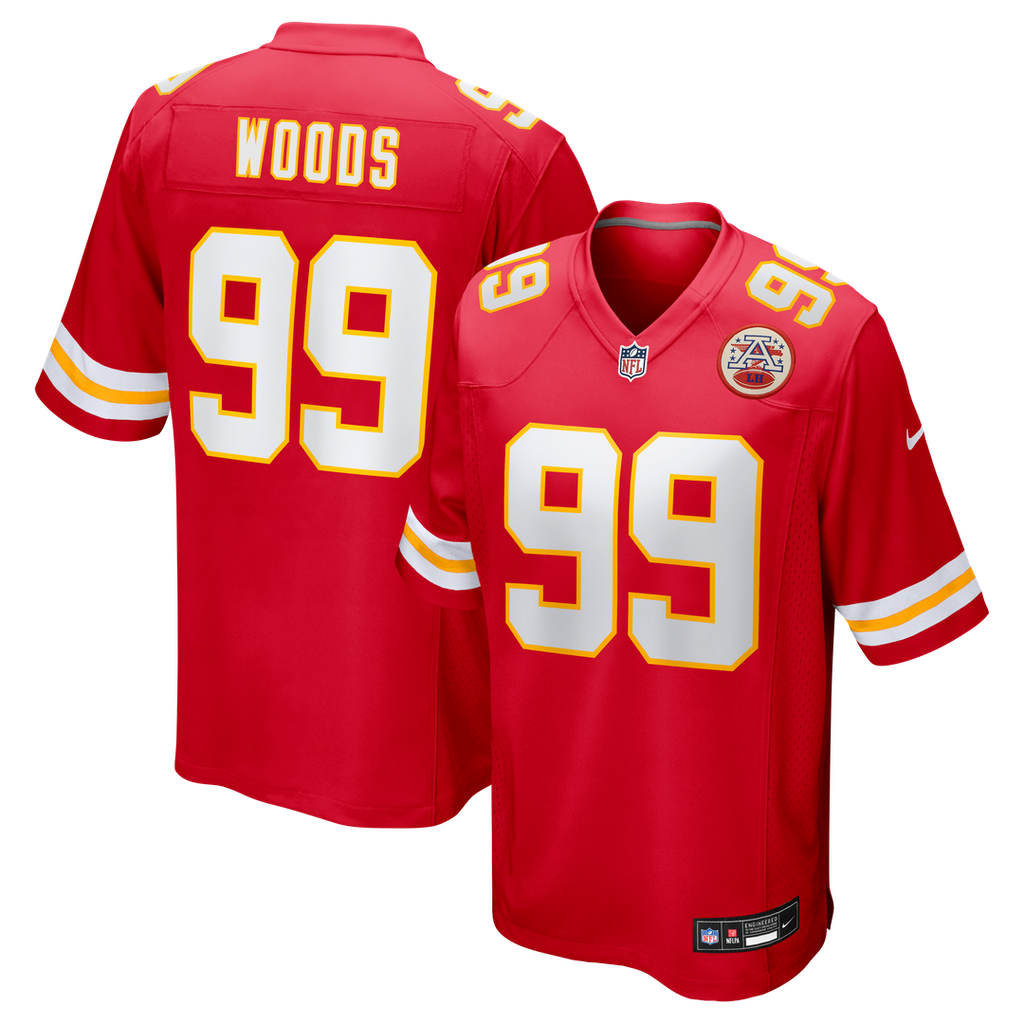 Kansas City Chiefs Peter Woods Nike Red Team Game Jersey