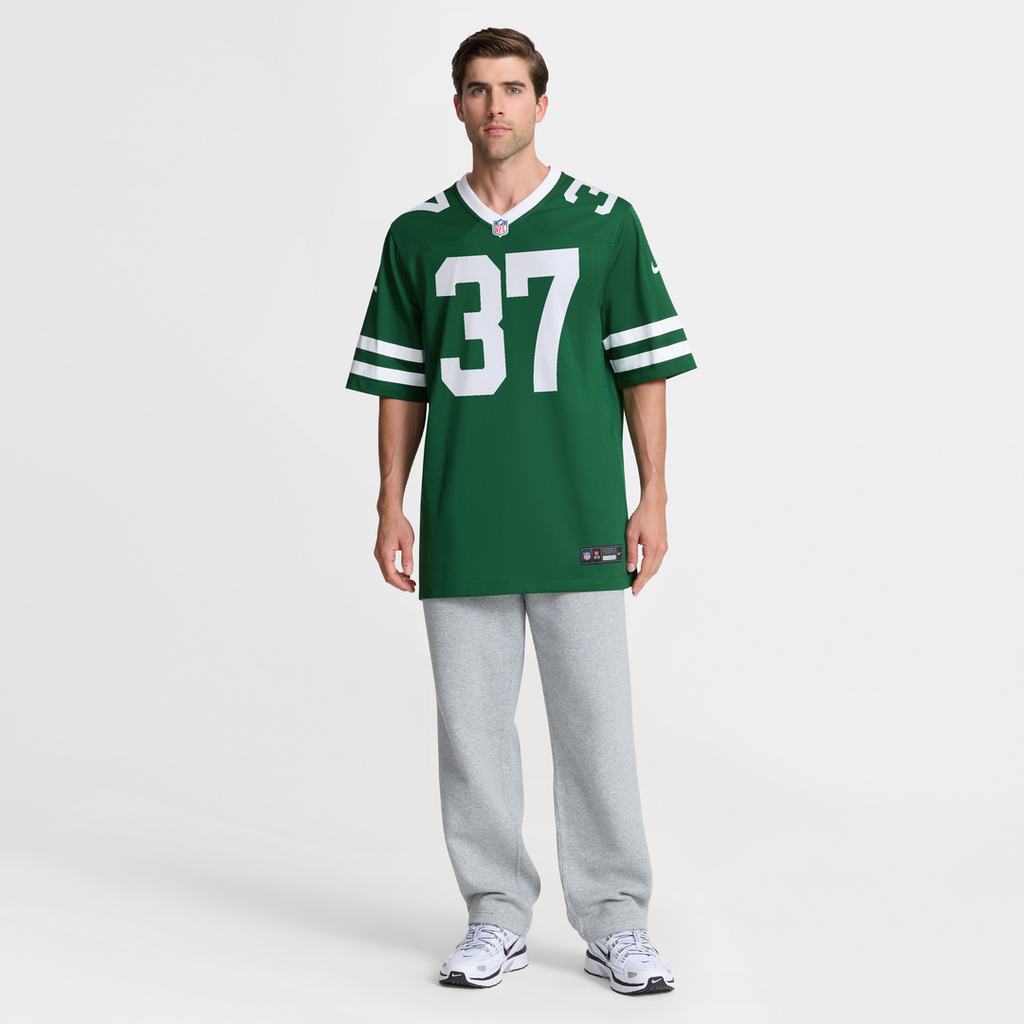 New York Jets Qwan'tez Stiggers Nike Legacy Green Team Game Jersey