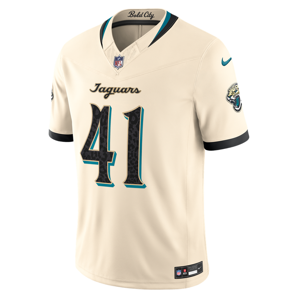 Jacksonville Jaguars Josh Hines-Allen Nike Natural 2026 Rivalries Collection Stitched Limited Jersey