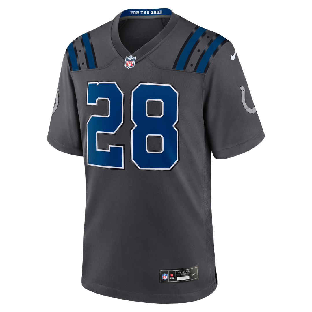Indianapolis Colts Jonathan Taylor Nike Anthracite 2026 Rivalries Collection Game Jersey